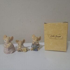 Vintage Ganz Little Cheesers mouse figurines Set Of 3